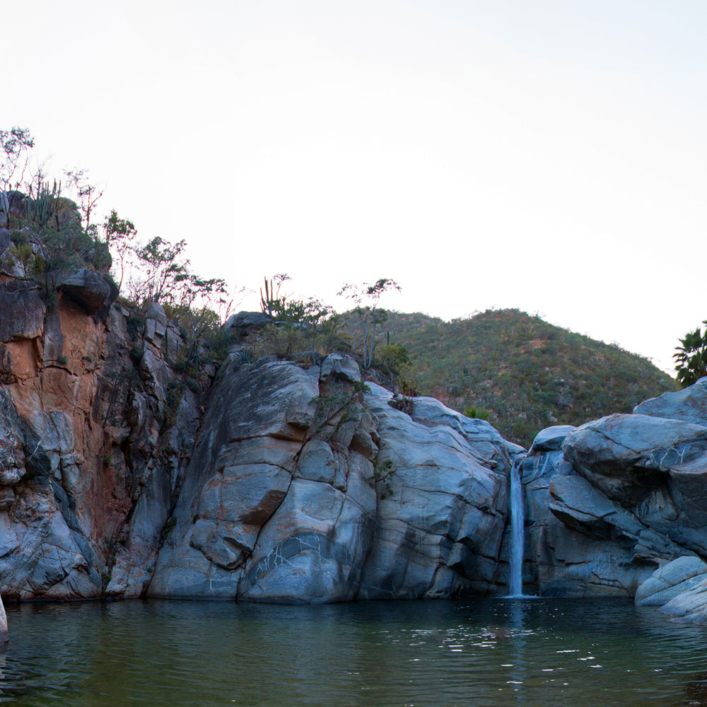 Waterfall and natural swimming pool