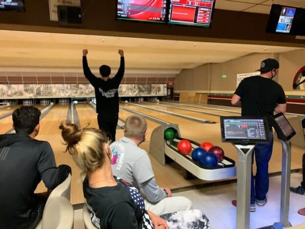 Group bowling outing